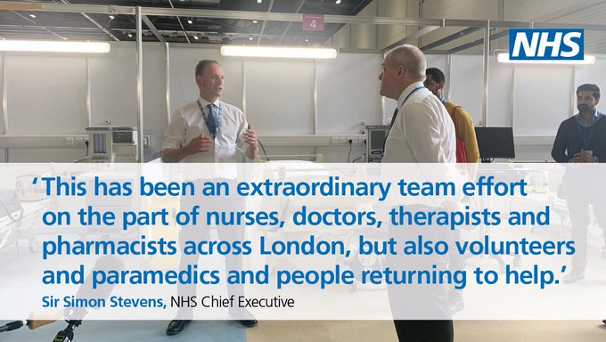 Take a look inside the new NHS Nightingale London hospital, built to to help the NHS fight #coronavirus ➡️bbc.co.uk/news/in-pictur…