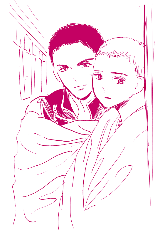 初期キャラ表から・チベットの僧院の少年僧たち #ブロマンス #チベット #月と金のシャングリラ 