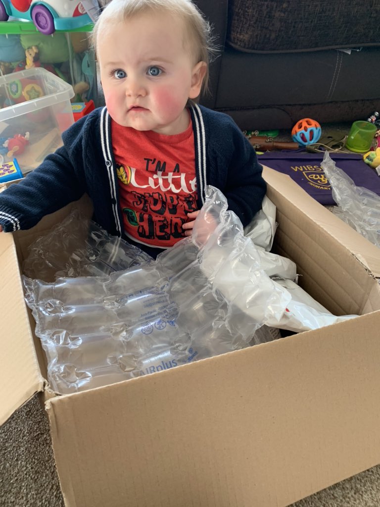 treacy_a's tweet photo. @50TTDBradford Oscar enjoying being dragged around the livingroom in a big box lol #25creativejunk https://t.co/37PtORjAMt