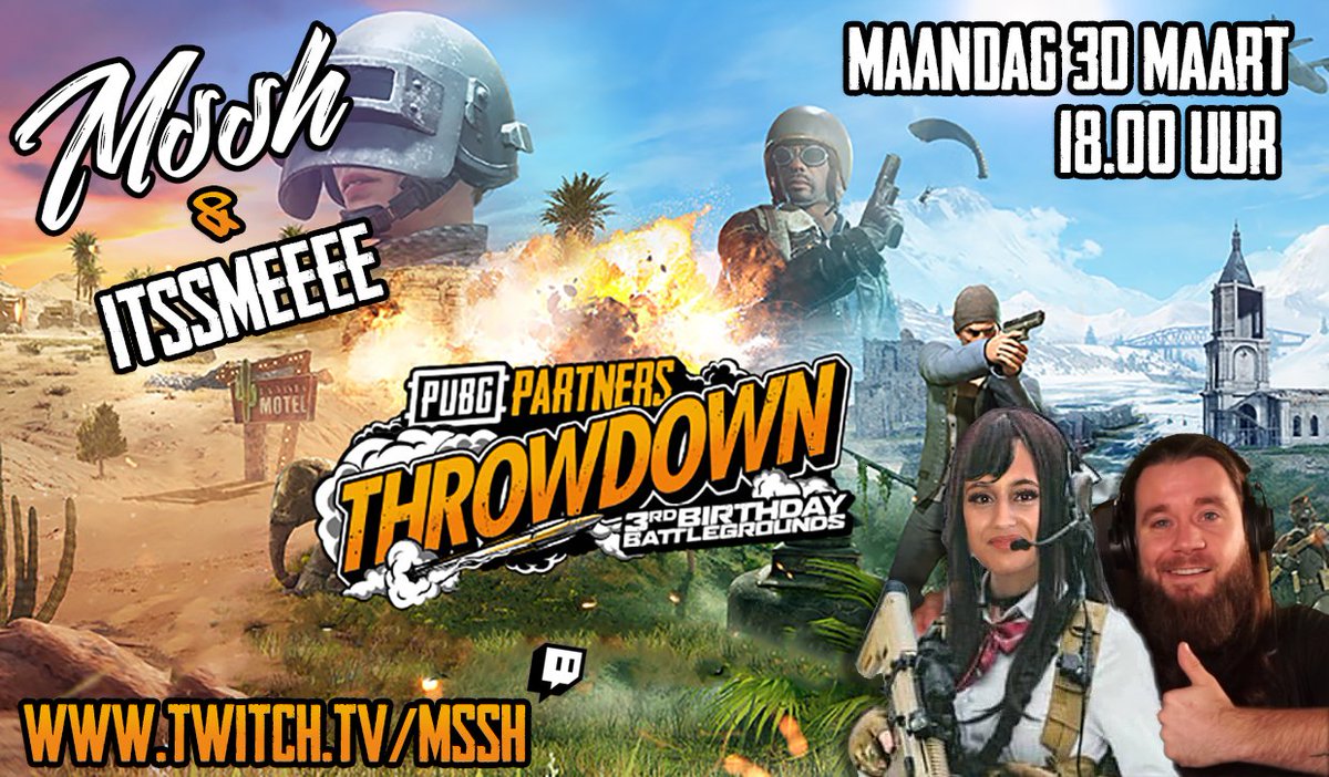 MSSHNL's tweet photo. Yes daar ben ik!

Moest even invallen met koken want Ankie was niet lekker vandaar verlaat en geen bericht!

Nu met @Itssmeilham het @PUBGpartners Throwdown event op https://t.co/H640CeVXTL https://t.co/AgHez83eQn