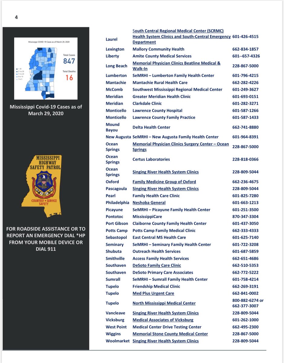 MSHwyPatrol's tweet photo. MHP Newsletter:  #Covid19 #TestingForCovid19 https://t.co/CNuiKOLBvr