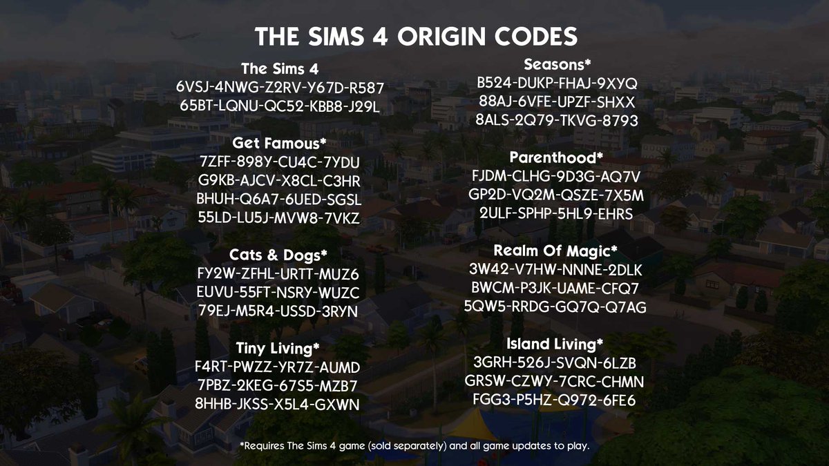 Simmers, we are kicking off this week with more PC codes!😊 Stay safe💚#stayandplay #MondayMorning