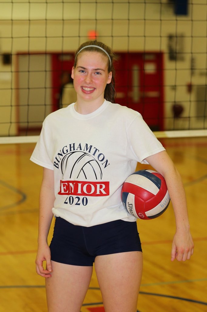 BinghamtonCSD's tweet photo. Salutatorian and standout athlete Shannon Perna will attend the Colorado School of Mines, where she’ll play volleyball and study civil engineering. We could not be Patriot prouder of these two! #BPatriotProud https://t.co/ooLNySB2ol