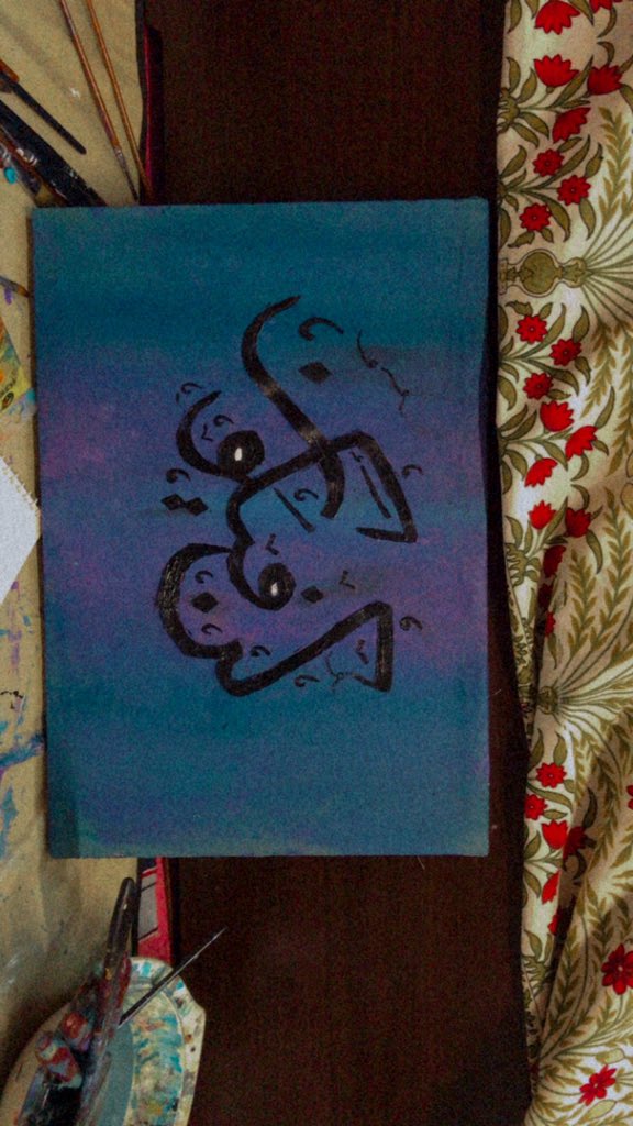 maroofsani's tweet photo. Kun faya kun comes from arabic words which means “to be” or “to exist”. #learningcalligraphy ✨ https://t.co/J8YGgiOzAk