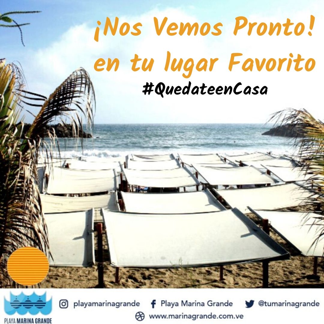 ¡Nos vemos pronto en tu lugar Favorito! #PlayaMarinaGrande para que disfrutes de un día diferente en sus instalaciones ⛱🌊☀🕶👙
-
#PlayaMarinaGrande #Amigos #Vargas #Playa #Paseo #Familia #CuidatuPlaya #Seguridad #Limpieza #Servicios #QuedateenCasa