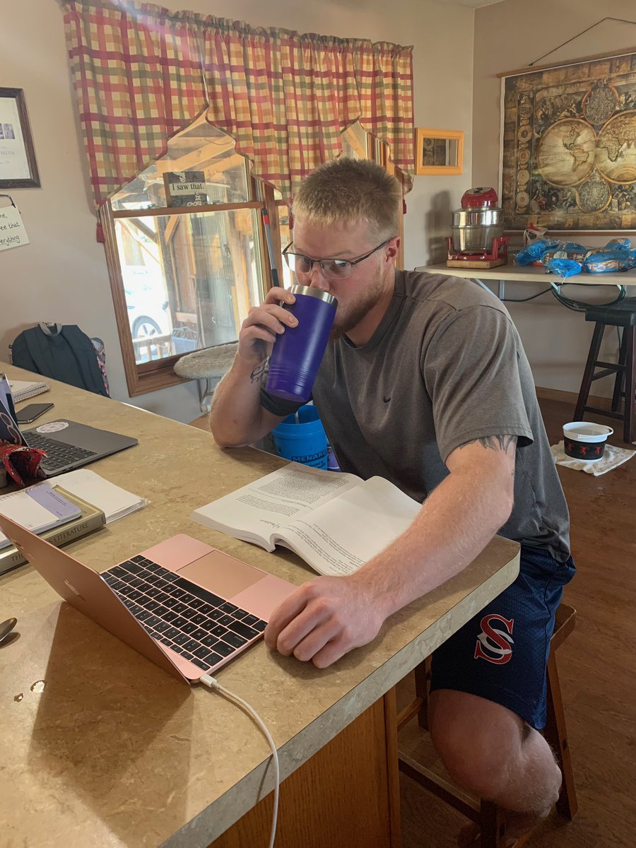 GVSUBaseball's tweet photo. Proud of our guys for studying remote and getting after the academics like champions! Working hard for a strong finish in the classroom 📖

#AnchorUp https://t.co/TRNiAwSCzY
