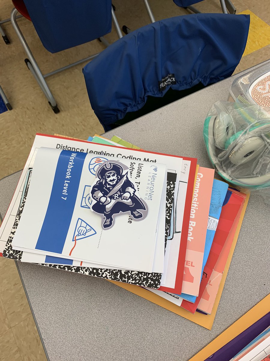 Laura_Bernick's tweet photo. #FlatRaider is sad that this room won’t have students back for a while. Supplies are prepared to send home. #rstories20 https://t.co/RpdYCUhfmz