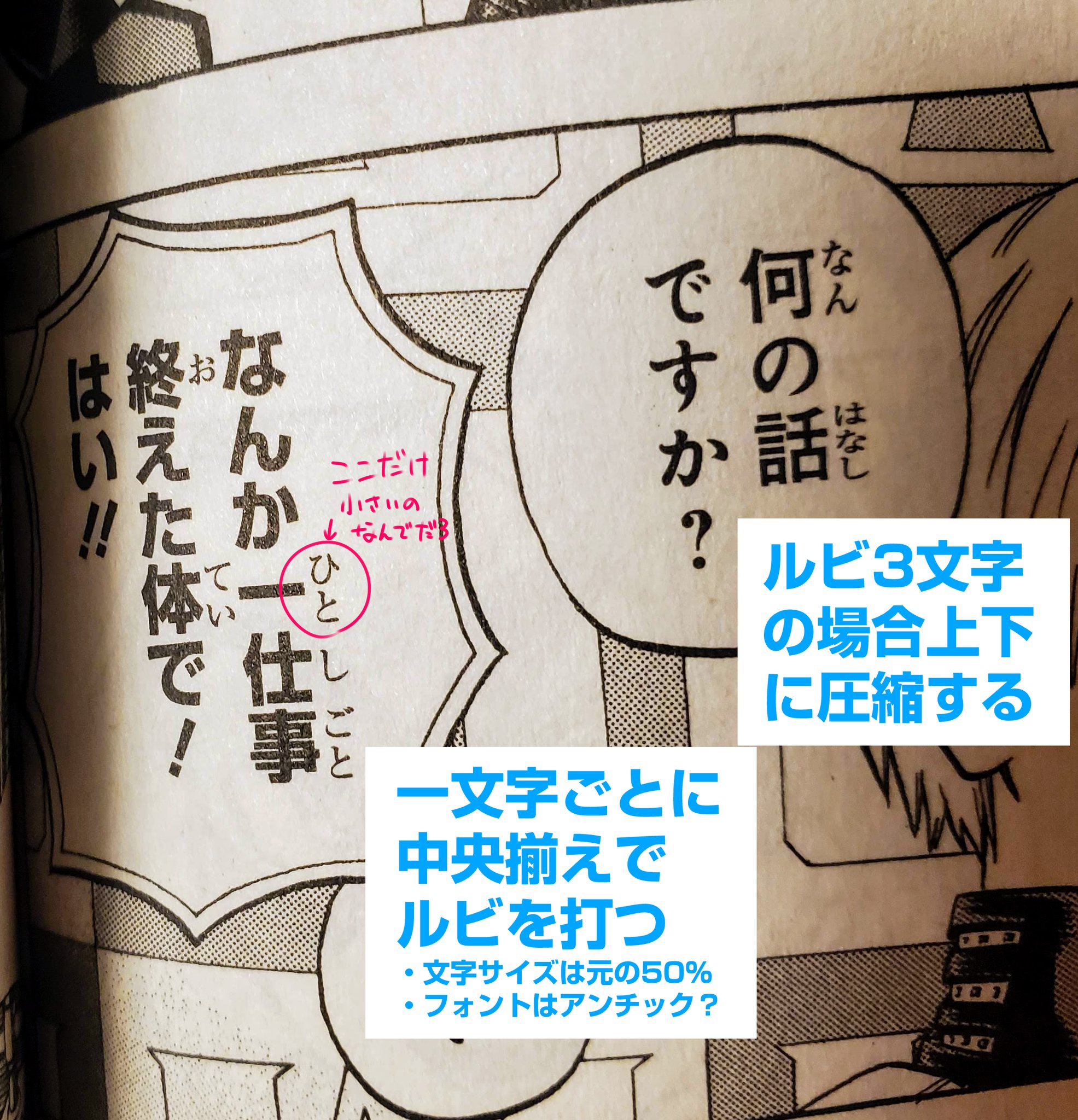 わたかつ 同人誌の原稿を描くにあたってルビの振り方を調べた資料