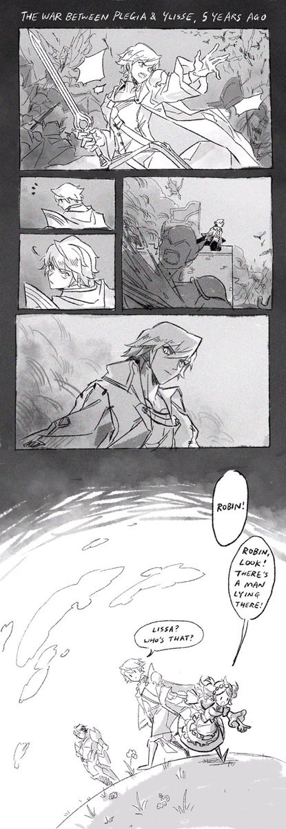 [chrobin roleswap AU] back after a solid week with random doodles

They meet (again)
(In a better life...?) 