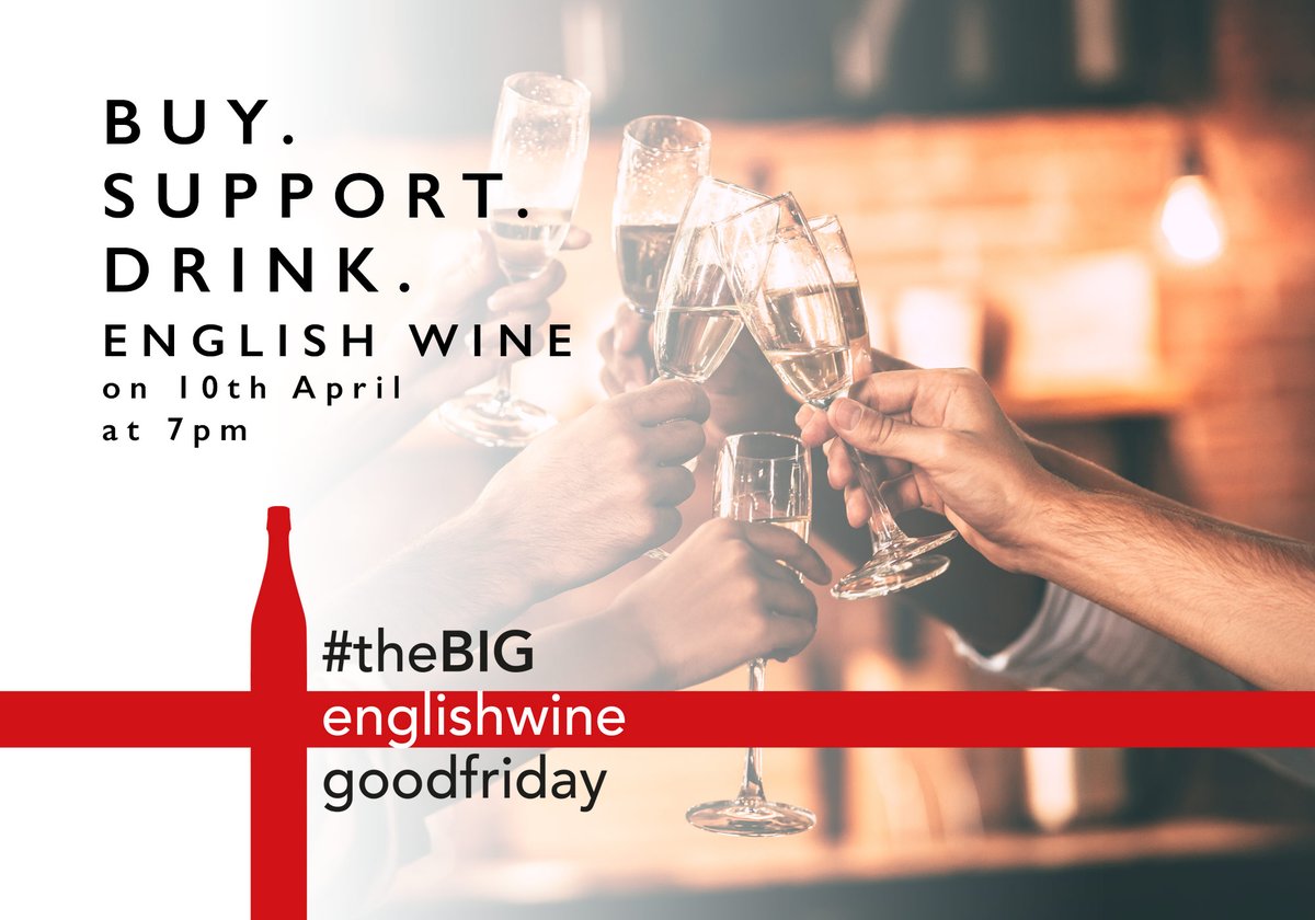 It’s coming! #theBIGenglishwinegoodfriday on 10th April at 7pm. Get online, buy direct and join us for a BIG virtual tasting of local wine and help support the #EnglishWine #EnglishSparkling industry.