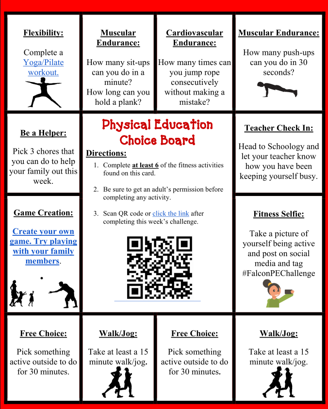 Hey #FalconNation!!  We have a #CommUNITY challenge for all of our #FalconPE students and families.  Click on this link drive.google.com/file/d/1dMNG0b… and get #moving #PEatHome #Physed <a href="/CoachHoutz/">Mrs. Houtz</a> <a href="/coachkemmlein/">Craig Kemmlein</a> <a href="/stefwebber/">Mrs. Stef Webber</a> <a href="/coach_bare/">Coach Bare</a> <a href="/lomillerccpe/">Lori Miller</a> <a href="/MrBrubakerCCMS/">Mr. Brubaker</a>