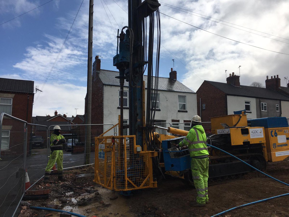 IvyHousenv's tweet photo. One of our engineers, Daniel Heywood has been overseeing drilling and grouting works at a residential development in Ripley today. This was to address the risk of potential surface instability posed by historic coal mining activities. #openforbusiness https://t.co/sotAgFqoM9 https://t.co/II1XjIC5O1