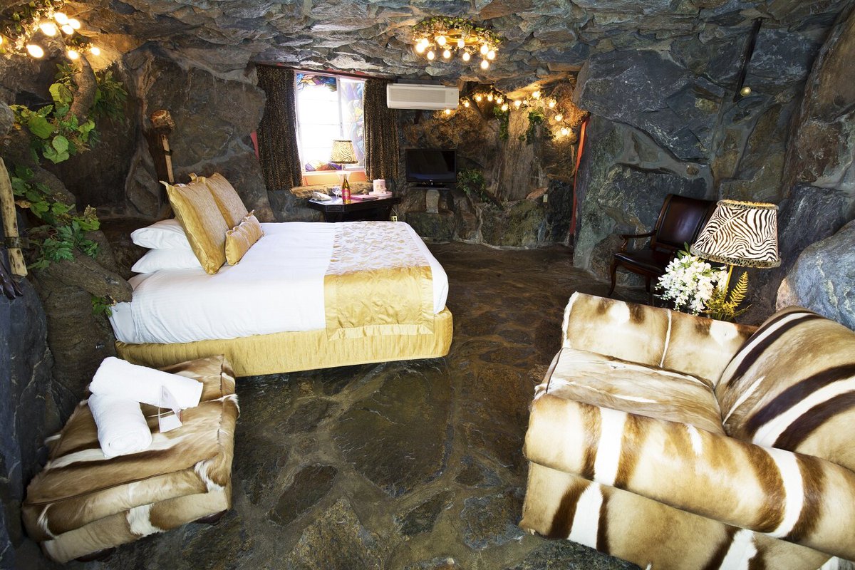 56/ When their kids were old enough to stay home alone, they even expanded their nuptial tradition by launching their ride from the famous Madonna Inn in San Luis Obispo, where they’d overnight in Hal’s favorite room - the Caveman Room.