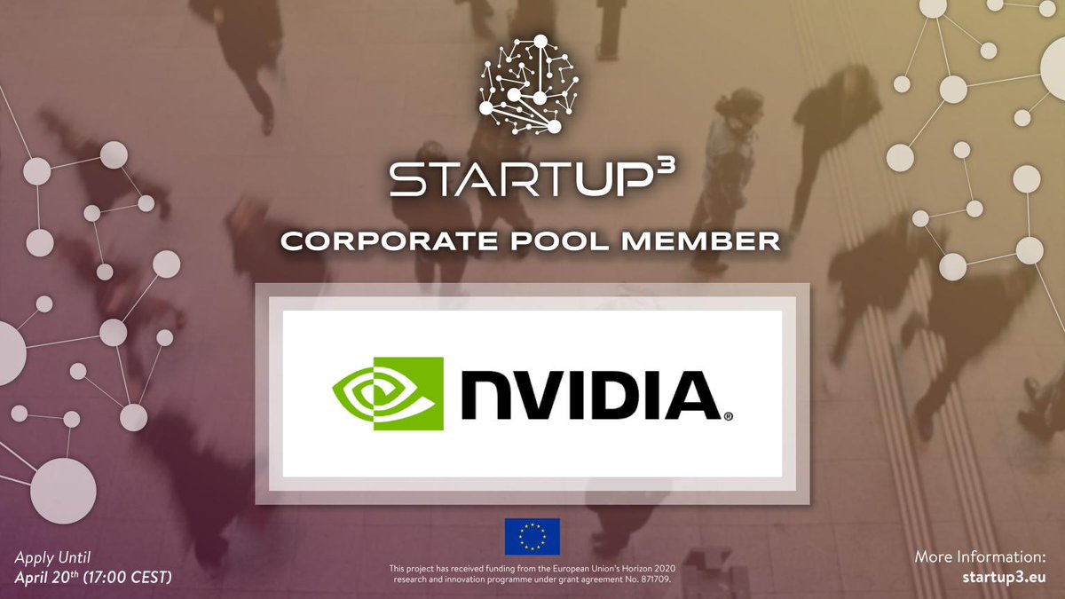 🚀 <a href="/nvidia/">NVIDIA</a> joins the <a href="/STARTUP3_EU/">STARTUP3</a> Corporate Pool!

❇️ Are you a tech #startup or #SME willing to collaborate with NVIDIA? Grab the opportunity and join the STARTUP3 Acceleration Programme!

ℹ️ More information: startup3.eu

#deeptech #innovation #startups #SMEs