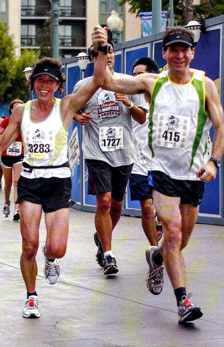 53/ A difficult diagnosis Before they even had kids, Fran and Hal began running 5k road races together for fun… Around 2008, to ward off the effects of aging, Hal began to push towards half-marathons, and eventually marathons.