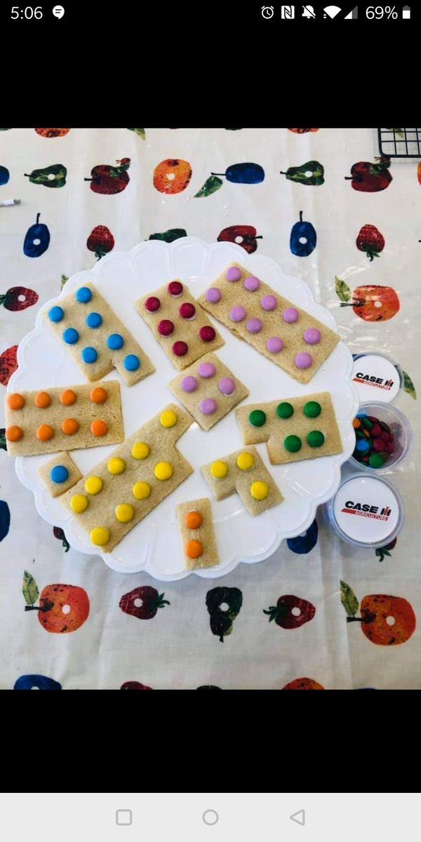 mother_mud's tweet photo. What a good idea (said zog). 
Numicon biscuits - maths with an built-in bribe! 
#eyfs #y1 #infants #ediblelearning #noguiltbiscuits @IntakeSchool https://t.co/40Nxk8xwfF