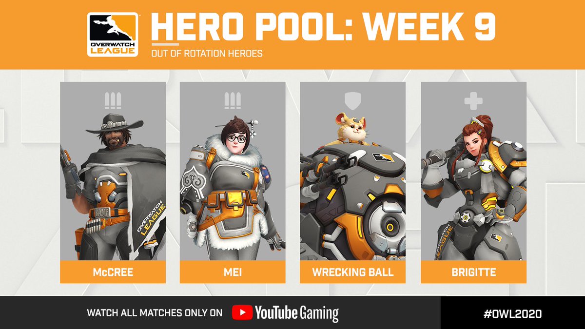 OW_Esports's tweet photo. Nori has spoken, say your goodbyes 👋

Wrecking Ball, McCree, Brig, &amp; Mei have been sent away this week 🙀

How do you think the pros will adjust? ⬇ https://t.co/bmxudR8AIK
