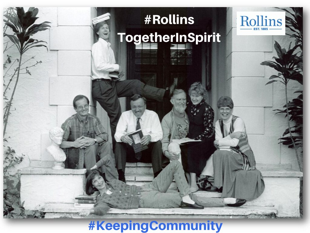 RollinsArchives's tweet photo. Social media these days makes it easier to stay #RollinsTogetherInSpirit! In #KeepingCommunity today, we have a fun memory of the #RollinsCollege English department during the 1995-1996 school year. https://t.co/M5pSVKRgGA