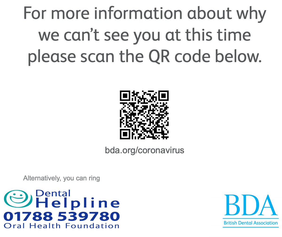 While we might be closed to non urgent care at this time we are still just a phone call away if you need advice or have a dental problem. Our team will do all they can to help you still. 

#dentistry #downdrills #covid19 #nhs #nhsheroes #stayhomesavelives #stayhomestaysafe