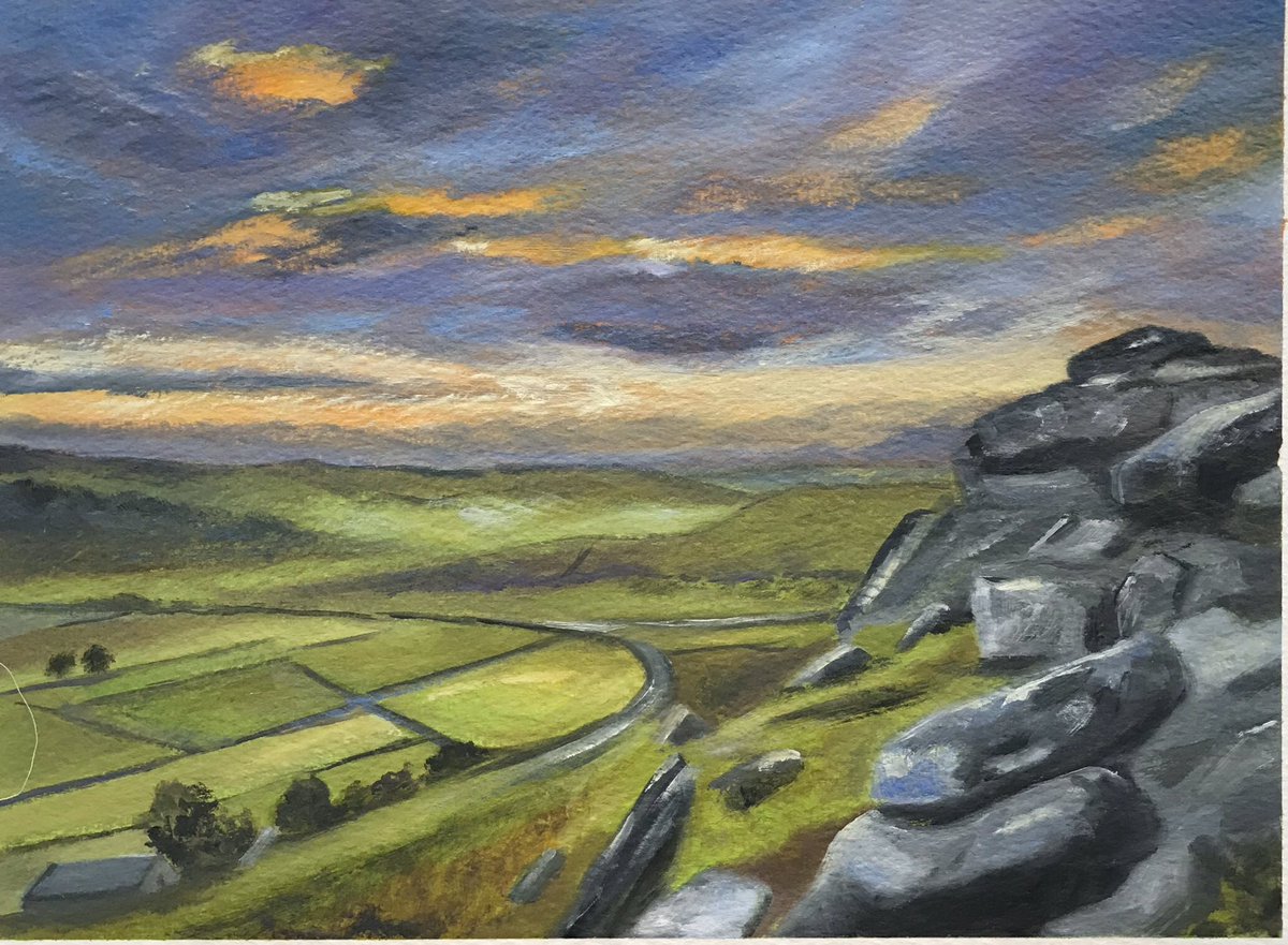 LStorer77's tweet photo. ‘Stanage’ oil on paper 2020 https://t.co/Vm4q86yJfc