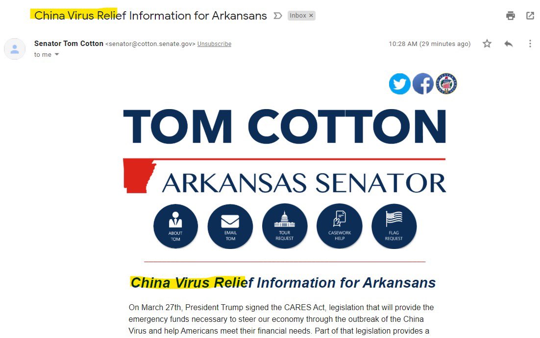 Hannah_markel's tweet photo. @TomCottonAR You are someone who is supposed to be a voice and representation of the people in this state — this is NOT how you do your job well. https://t.co/XIYASBnamy