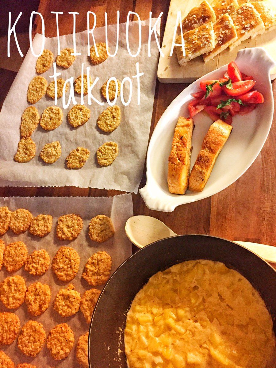 ann_st's tweet photo. RUOKATALKOOT

Leipä loppu. Eipä hätää, koko perheen kestosuosikki kauraleipä on nopea ja helppo tehdä. Teehetkien herkutteluun retroherkku kauralastut. Ruuaksi skånen perunoita ja lohta.
https://t.co/Lx4afcO62b

#kotiruokaa #leivonta #ruokatalkoot #kotonaonkivaa #ruoka #resepti https://t.co/vVFENNKtYv