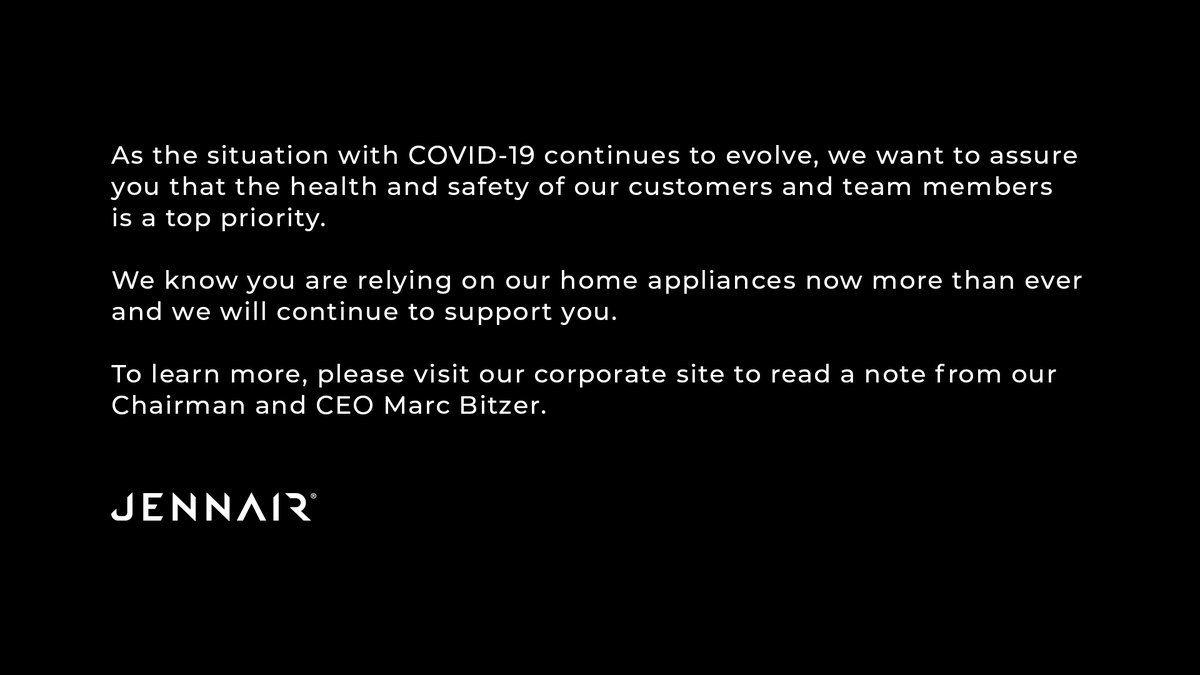 Visit our corporate site here: whirlpoolcanada.com

- The JennAir Canada Team