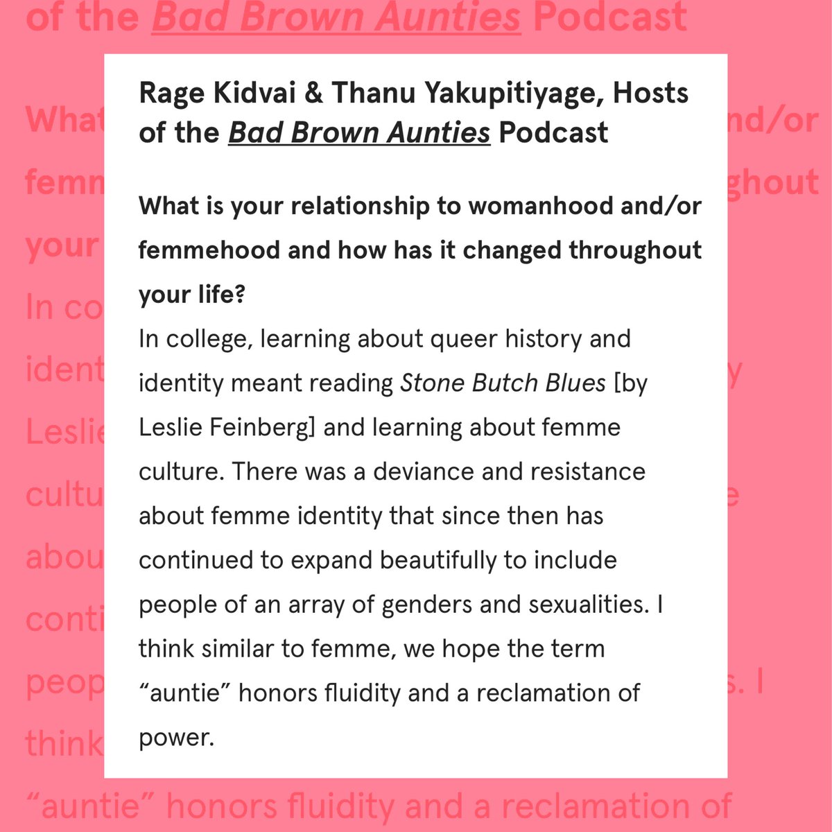 badbrownaunties's tweet photo. More from our interview in @them for #InternationalWomensMonth @rkidvai @ty_ushka https://t.co/PaDfMhjcN1