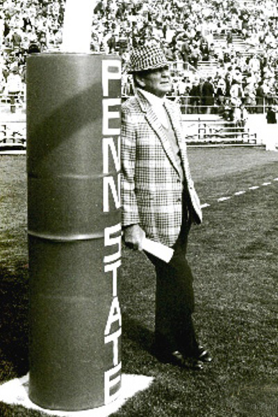 The guy here is Bear Bryant the head coach for Alabama. The photo from the stands was taken by my dad the one on the right was taken by Joe Bodkin (assuming the guy dressed like Marty McFly in dads photo). This was the game Bryant won his 314th game tying him for the most as wins