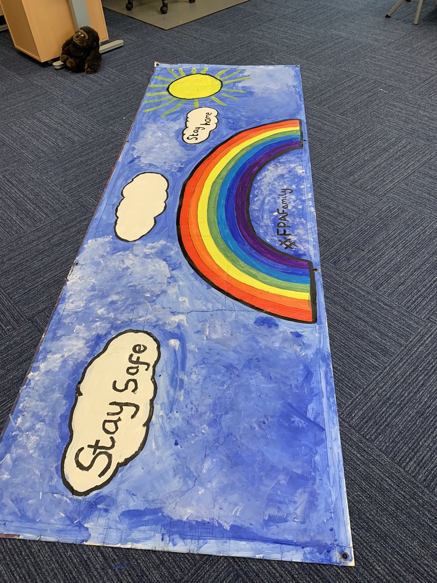 MissGriffiths29's tweet photo. We’ve enjoyed creating this sign for the school gates to spread some positivity 🌈☀️ #FPAfamily @Fibbersley_3S @FibParkAcademy https://t.co/EFODOTmoXm