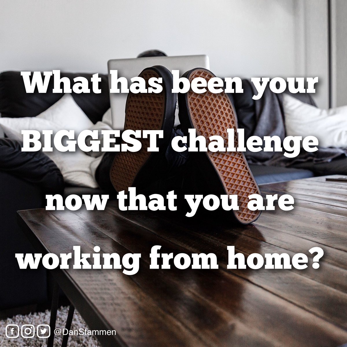DanStammen's tweet photo. What has been your “BIGGEST” challenge working from home? 
If you have a specific question on this topic please leave your question below!

Stay Safe, Stay Home! 

#workfromhome #homebasedbusiness #work #home #leadership https://t.co/aavXKuOYal