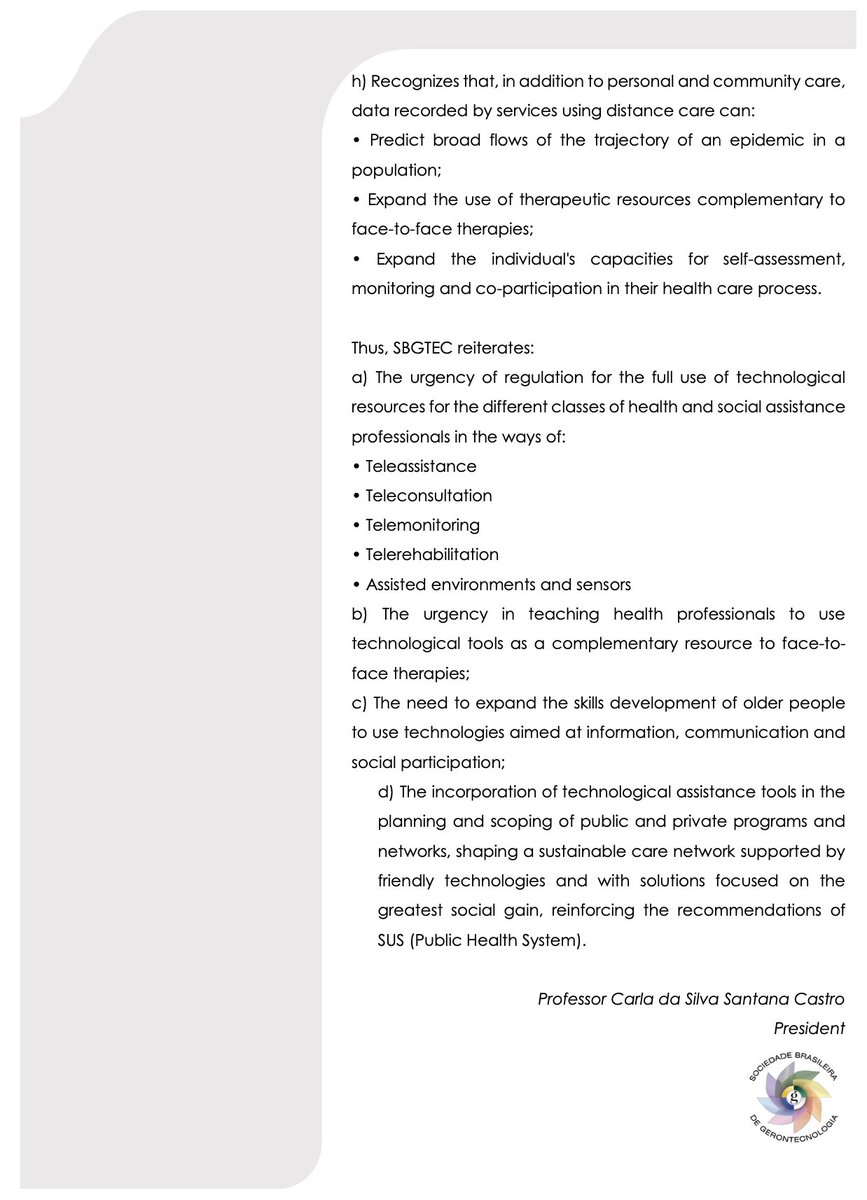 Brazilian Society for Gerontechnology tweet media