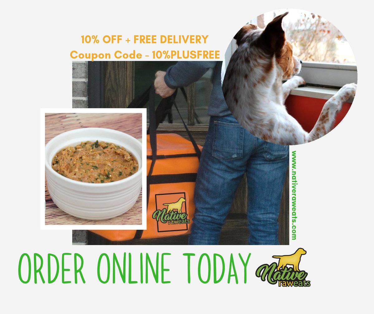 native_raw's tweet image. Stay home and order your dog food and dog treats and we will deliver them for FREE! 
nativeraweats.com 
#stayhome #supportlocalbusinesses #covid19