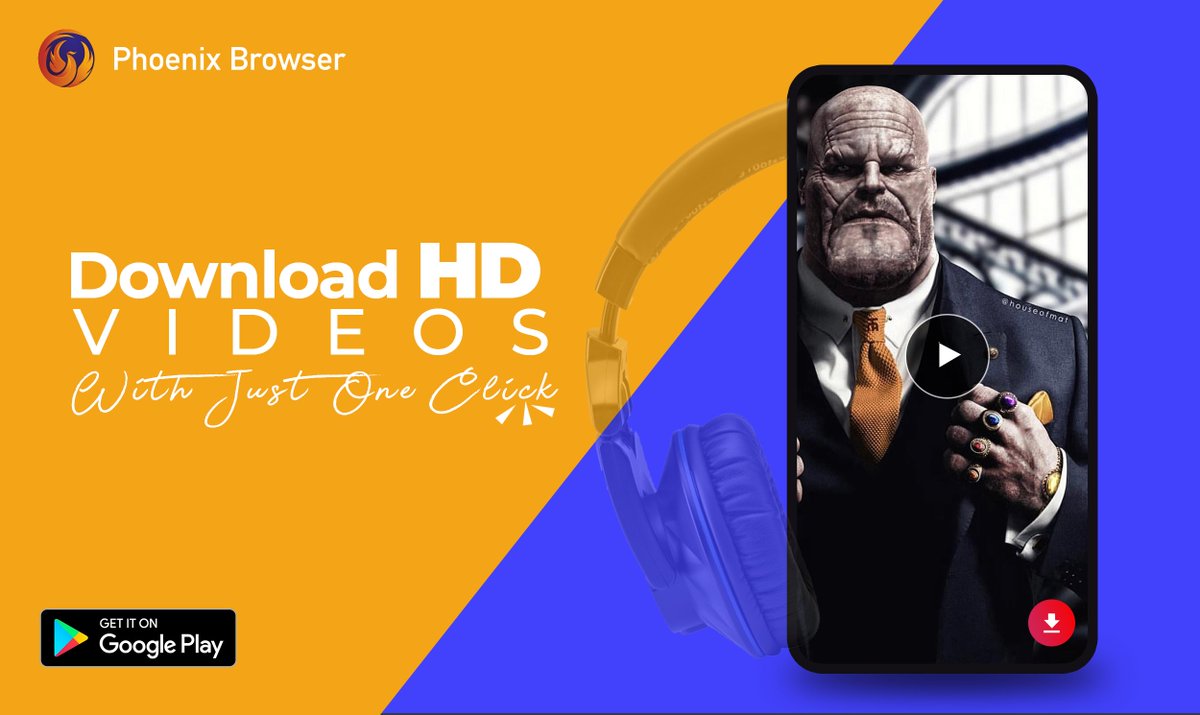 phoenix_browser's tweet photo. Aren't you tired of watching movies in low quality?
Don't be like #Thanos.
Download HD Videos on the Phoenix Browser App with just one CLICK!
#BeInternetAwesome with the #PHXBrowser App
#Movies
#Lockdown
#MondayMotivation
#Coronavirus
#StaySafe
#TheLockdown
#TachaTheVoice https://t.co/teere6EFj8