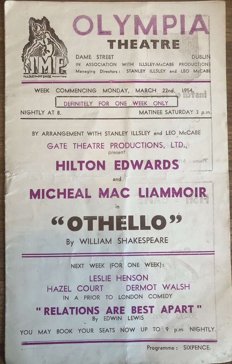 Liam Coburn Gatetheatredub Your Aplayinaday Posts Reminded Me Of This My Late Mum Was An Avid Theatre Goer While Sorting Through Stuff I Found Some Of The Many Programmes She