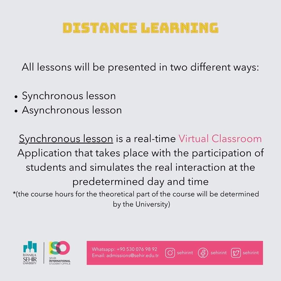 sehirint's tweet photo. Transition to online distance education has started 👩‍💻📚👨‍💻  These are short guidelines on how the courses will be conducted 💻 https://t.co/Nunv5g6gVx