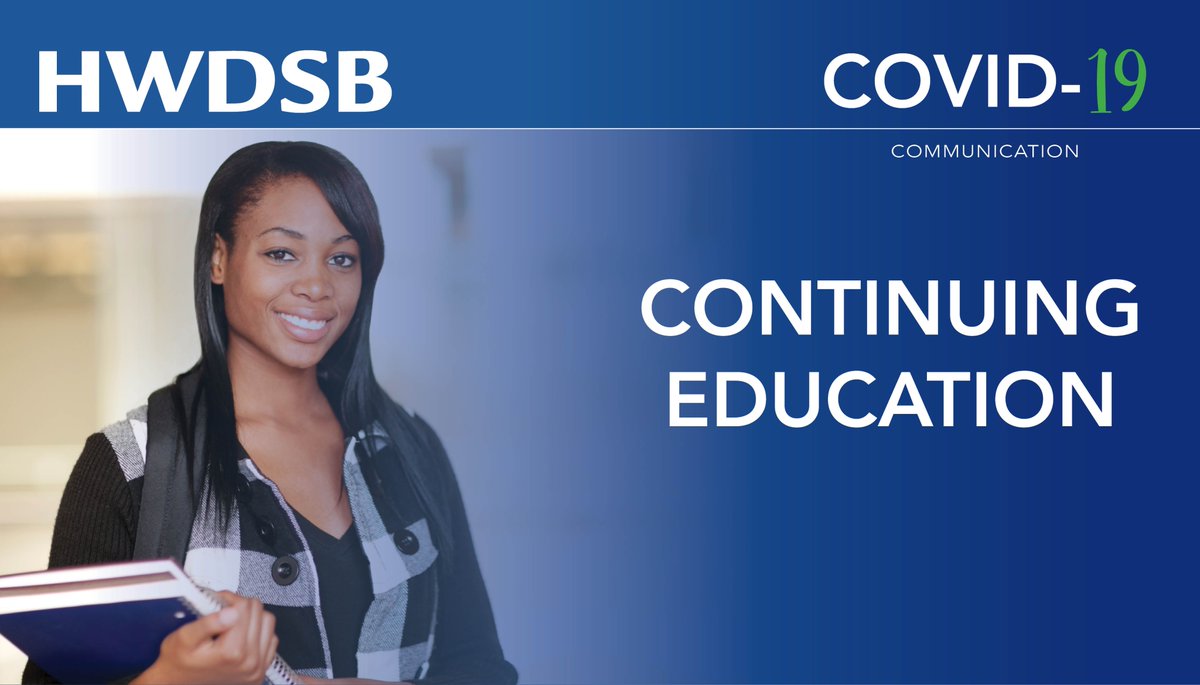 HWDSB's tweet photo. Continuing Education learning is ongoing, as of Monday, Mar. 23, in @HWDSB. This includes Adult Day School for credit and Hybrid-On Line Learning for credit. The programs were able to continue through the online learning platform, Desire to Learn (D2L) #schoolwithoutwallsHWDSB https://t.co/gnMw2Ti7sq