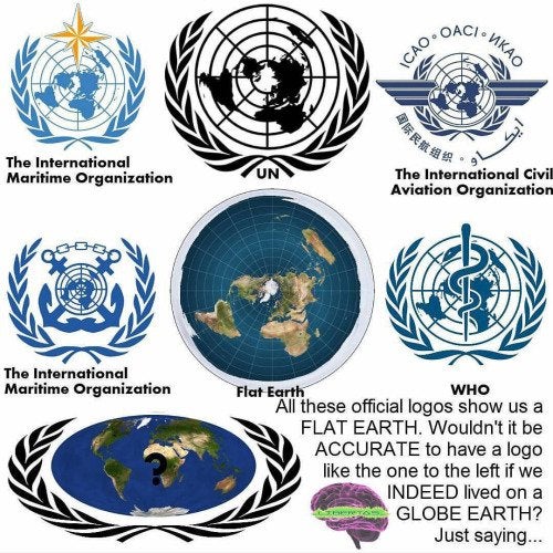 9. IT LOOKS LIKE THISJust like the:- United Nations logo- WHO logo- International Maritime logo- Gleason's Map- World War 2 Global Air Strategy MapWhy would "global" orgs use these logos if  #Earth doesn't look like that?NOTE: the logos are divided into 33 sections