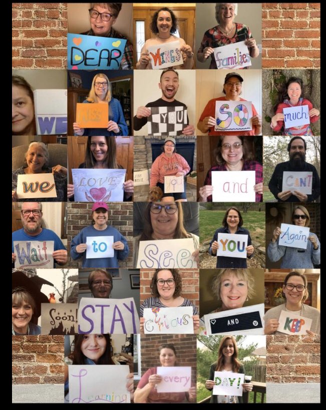 GillespieJerra's tweet photo. Missing our students and each other!  @PhelpsCenter love these people! https://t.co/GdrX4sJKCs