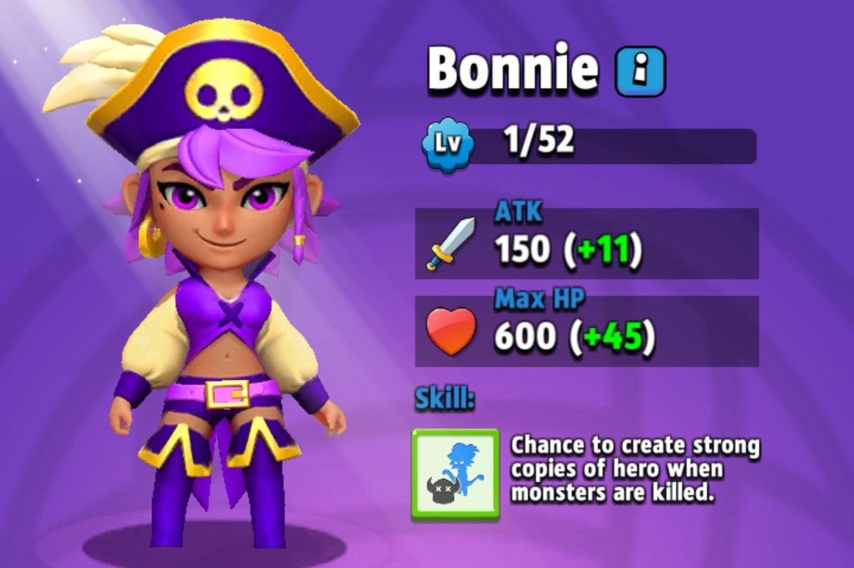 ArcHeroGame's tweet photo. Did you know Bonnie's name coming from the story of Bonnie and Clyde ?

#archero https://t.co/CXACQN26gs