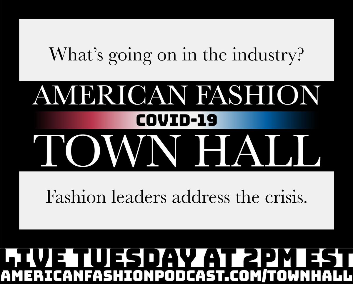 Hosting our first live stream tomorrow, and it’s a big one! 

Experts from <a href="/AccessoryNews/">Accessories Council</a> <a href="/SourcingJournal/">SourcingJournal</a> <a href="/JOORACCESS/">JOORACCESS</a> <a href="/alerttechinc/">Alert Tech</a> <a href="/LenzingGroup/">Lenzing Group</a> <a href="/TheRetailDoctor/">BobPhibbs,RetailDoc</a> @thisiscala &amp; more, ready to take questions! 

Reg. for notification: americanfashionpodcast.com/townhall/ 

#FashionTogether