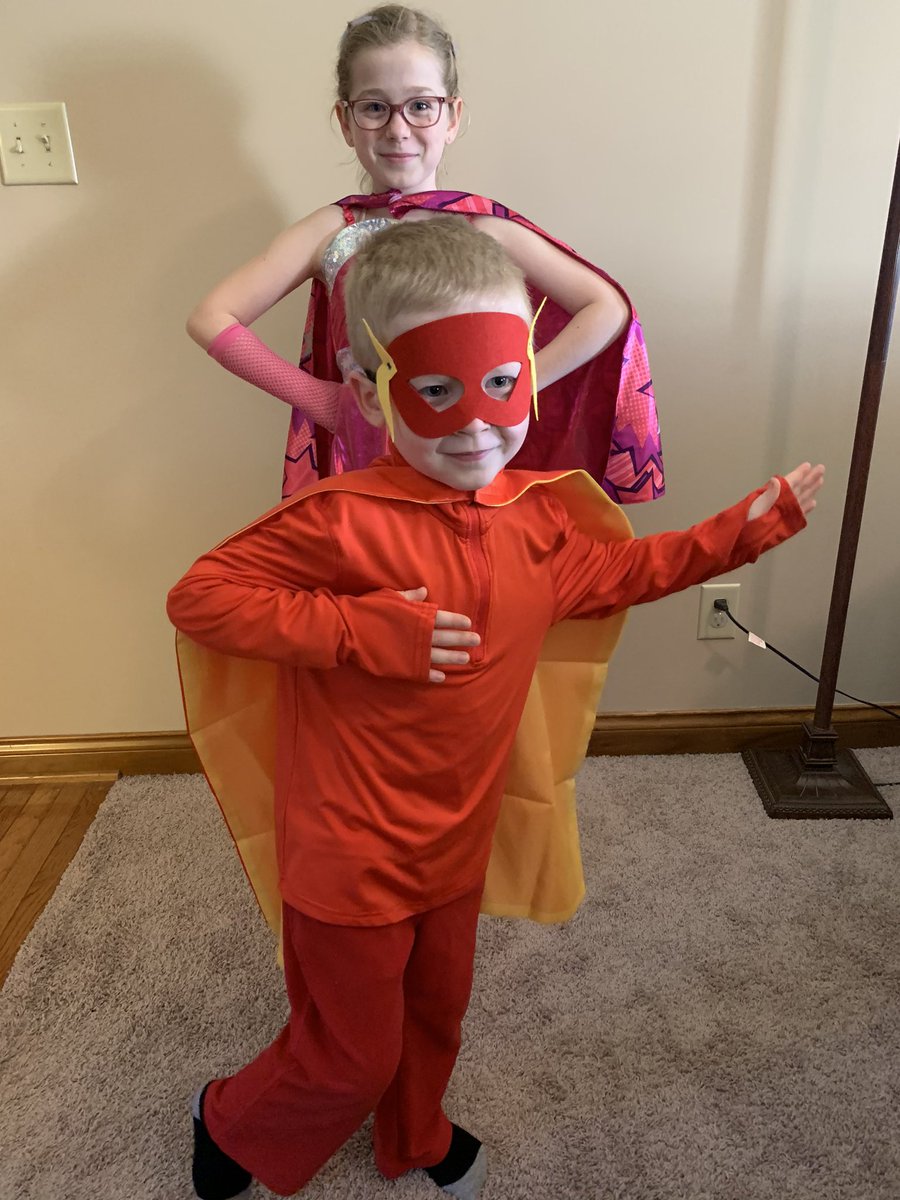 BrettWidner's tweet photo. Another fun family themed dinner during all of this. Superhero night. https://t.co/w48g8CdcNa
