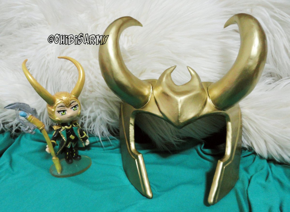 chibisarmy's tweet photo. Loki's helmet is ready 😁 And that chibi Loki also did it in cold ceramic #cosplay #propmaker #propmakingprocess #cosplayprop #cosplaypropmaking #cosplaypropmaker #loki #lokiagentofasgard #lokiaoa #aoa #agentofasgard #agentofasgardcosplay #lokilayfeyson #teenloki #marvel https://t.co/NhVyNxyDL3