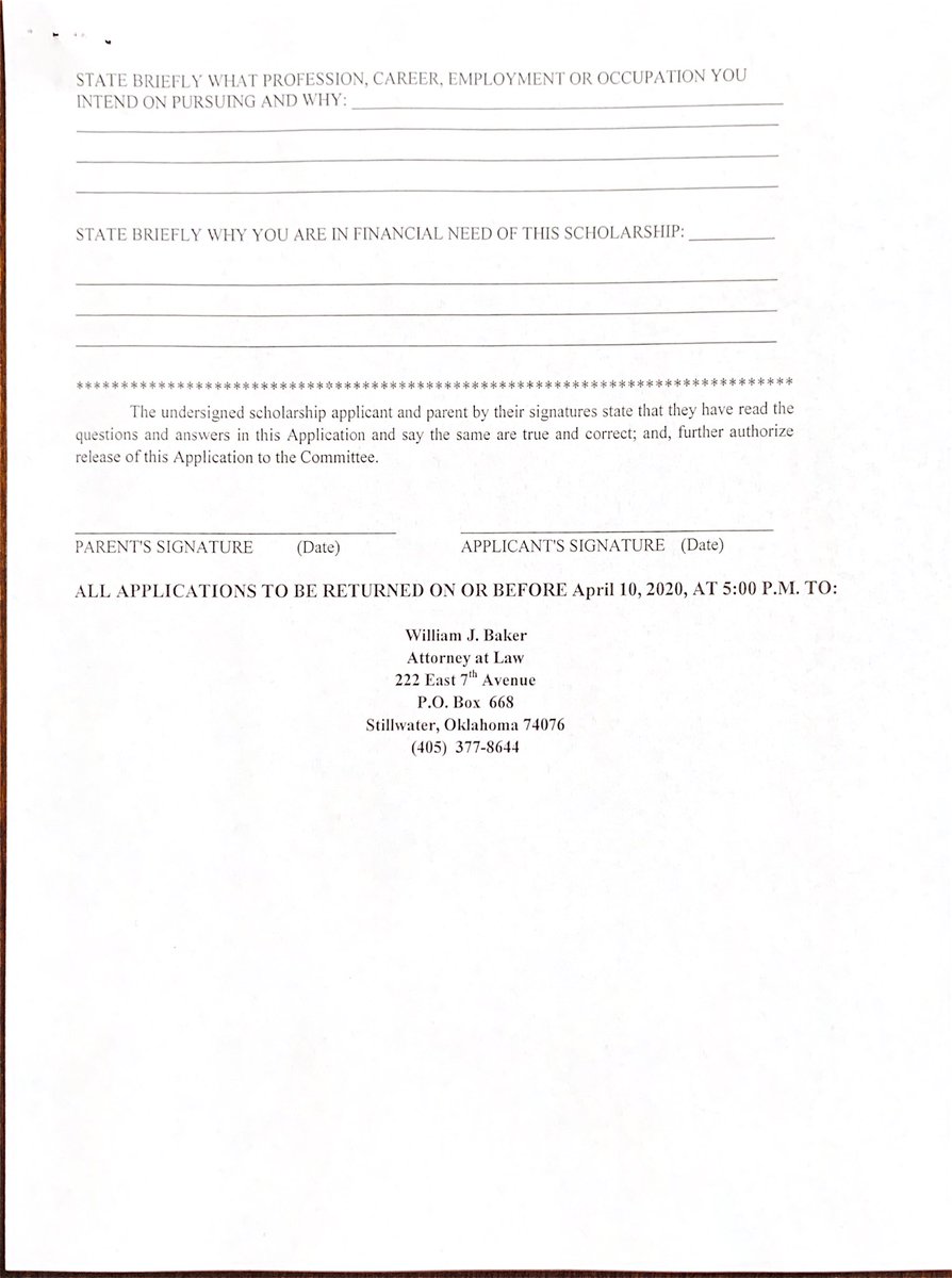 Judge Hert Scholarship Application