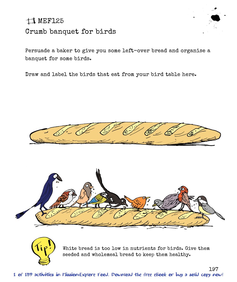 DanRavenEllison's tweet photo. Ditch your packaging
Crumb banquet for bids*
*Research and provide a bird-friendly healthy recipe!
#MissionExploreFood #MissionExplore
@GeoBlogs #Food #Homelearning #HomelearningUK #MEF124 #MEF125 https://t.co/2np3xBRehU