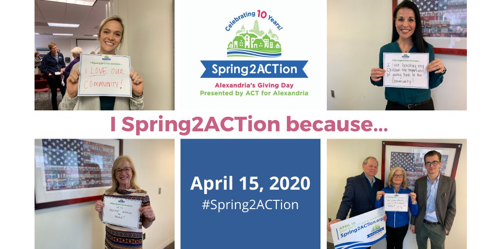 Why do YOU Spring2ACTion? 🤔 #spring2ACTion #AlexandriasGivingDay #ACTforAlexandria