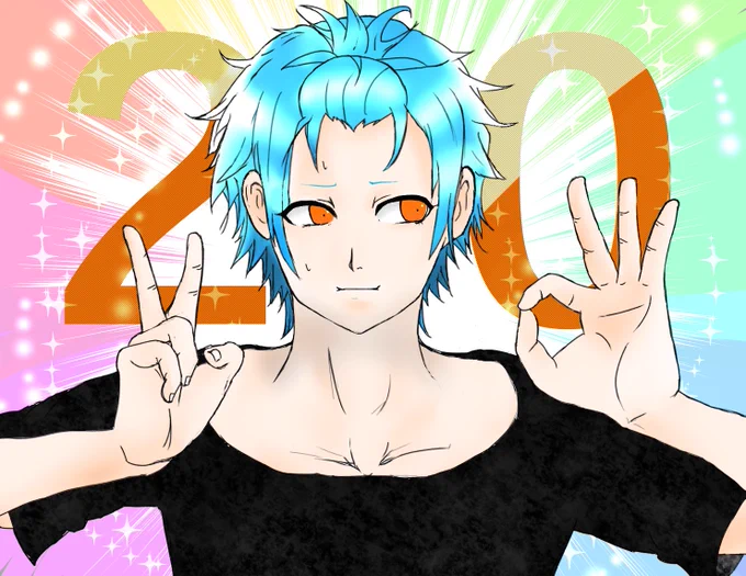 真珠くん誕生日イラスト描きました☺️

タイトル『20歳のポーズは恥ずかしい】です。

#ブラスタ #真珠誕生祭2020  #真珠生誕祭2020 