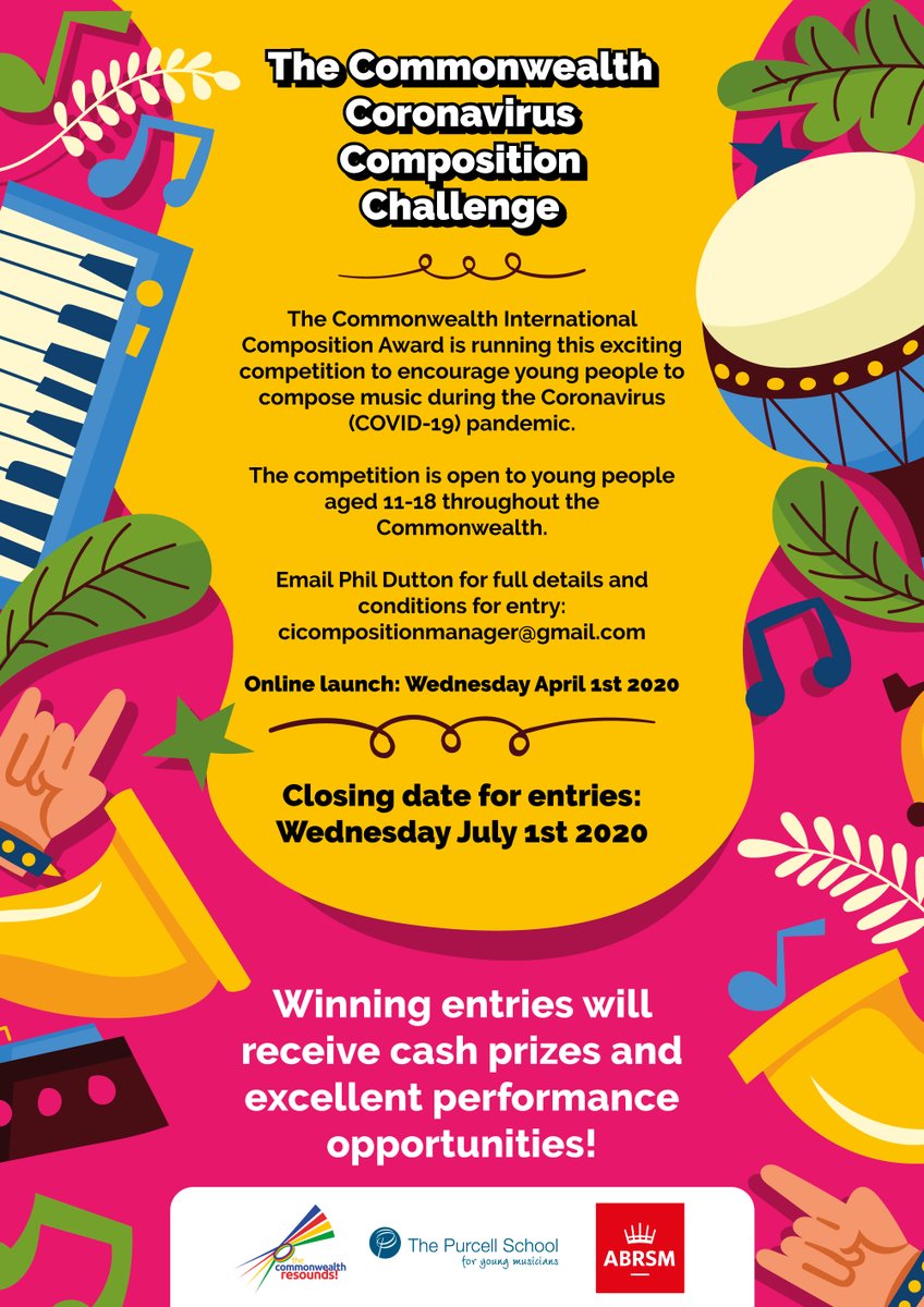 Calling young composers and musicians around the world - this is for you! 
UK pupils - not specialist music schools or JDs because you already have great opportunities, but this is for everyone else.