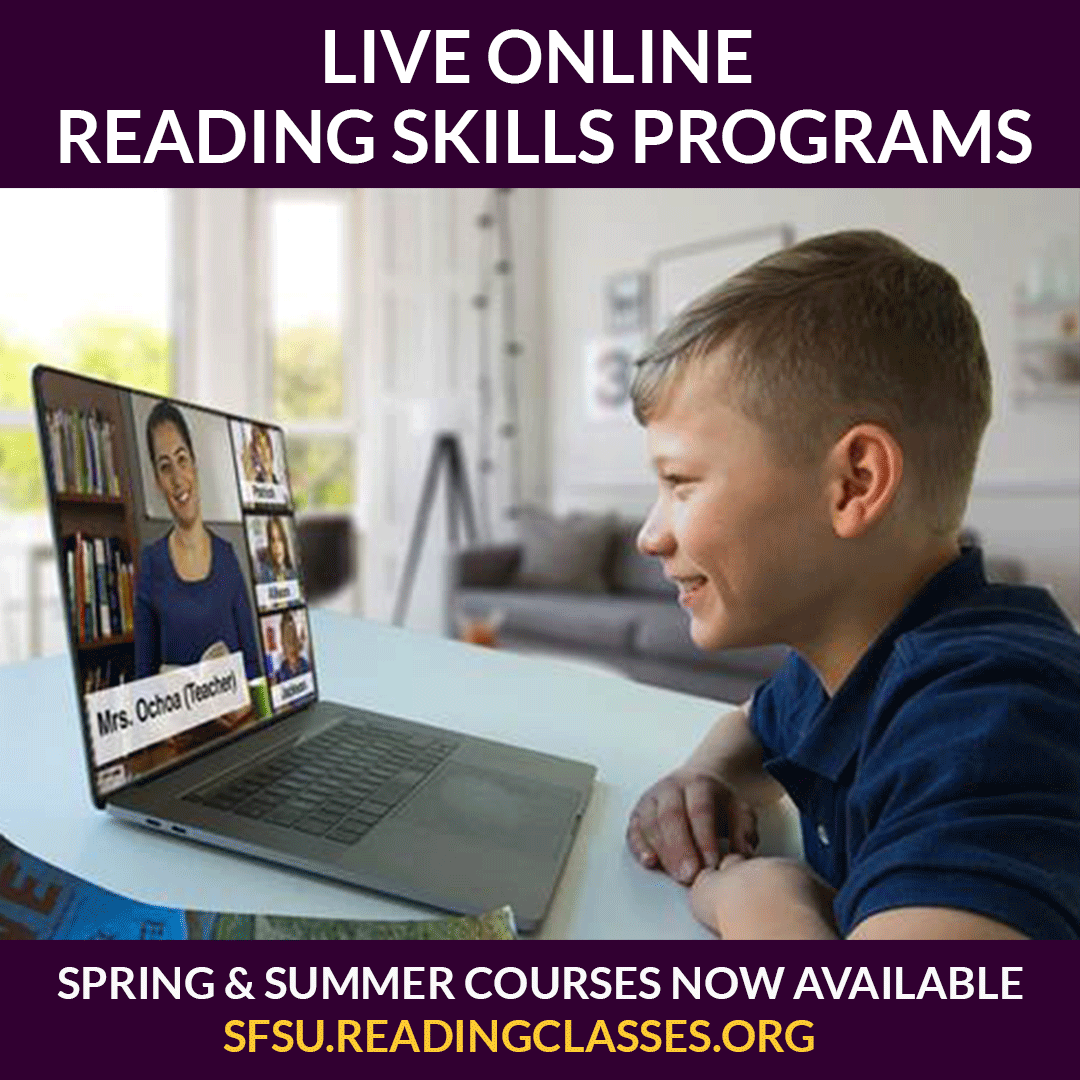 SFSUCPaGE's tweet photo. 📖🧑‍💻 Live Online #ReadingSkills Programs - Classes are starting now to help students keep learning, #reading &amp; connecting with other kids.

To learn more or enroll, visit https://t.co/DKejOHKKmR

#OnlineClassesForKids #OnlineReadingClass https://t.co/6JlqjlFj5o