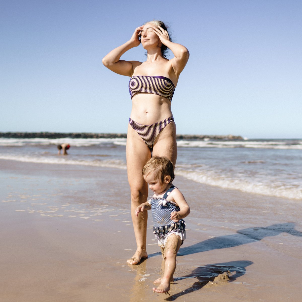 Keshy and Snowy at the beach. Falling more in love with these ladies with each new day.